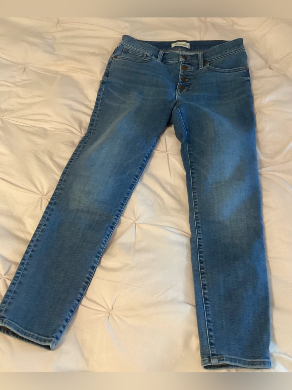 Madewell 9 inch skinny crop button fly jeans